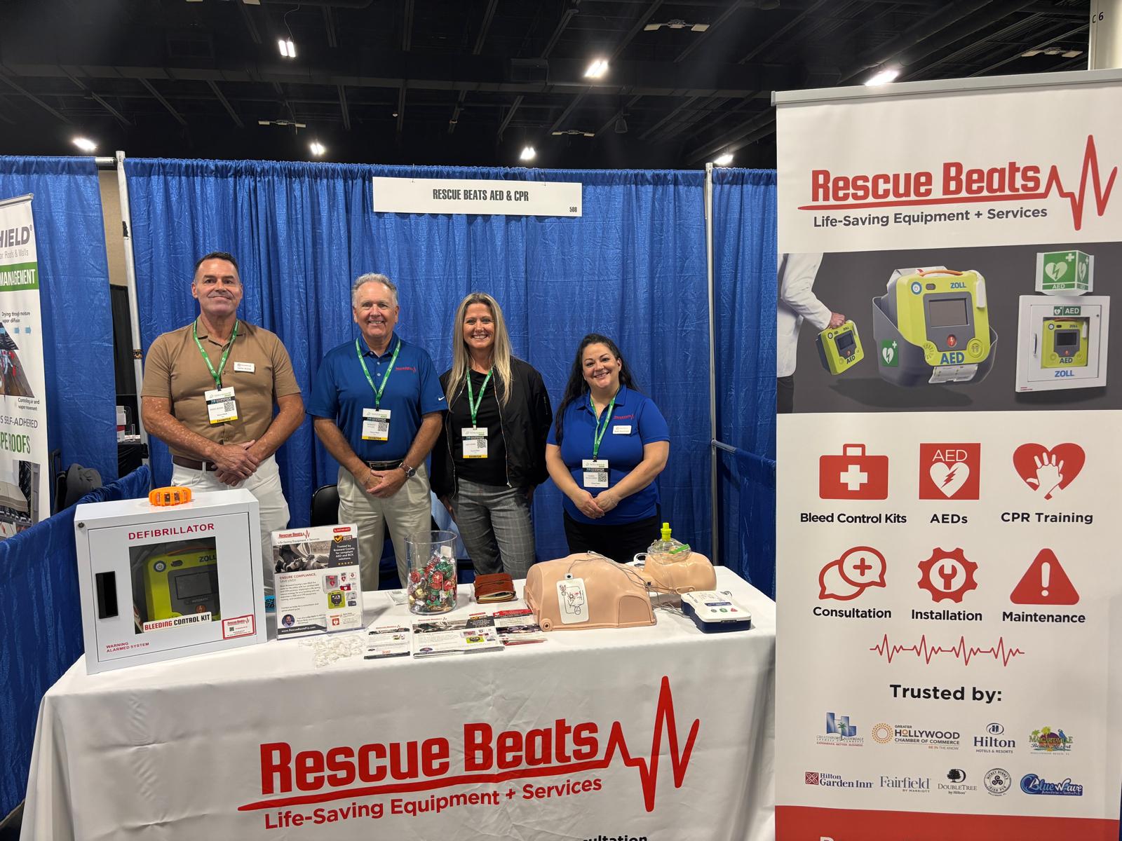Rescue Beats AED and CPR team at trade show